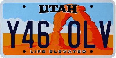 UT license plate Y460LV