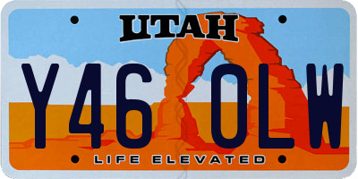 UT license plate Y460LW