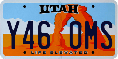 UT license plate Y460MS