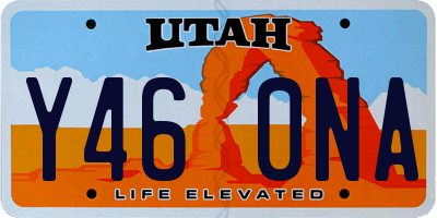 UT license plate Y460NA