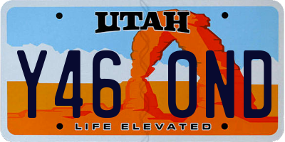 UT license plate Y460ND