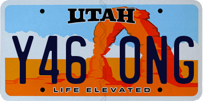 UT license plate Y460NG