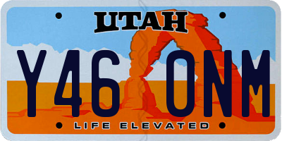 UT license plate Y460NM