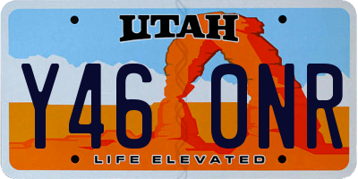 UT license plate Y460NR