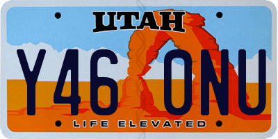 UT license plate Y460NU