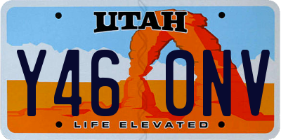 UT license plate Y460NV