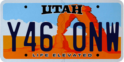 UT license plate Y460NW