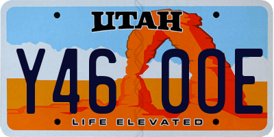 UT license plate Y460OE