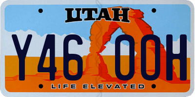 UT license plate Y460OH
