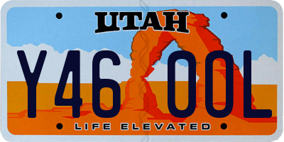 UT license plate Y460OL