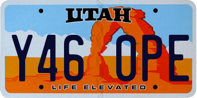 UT license plate Y460PE