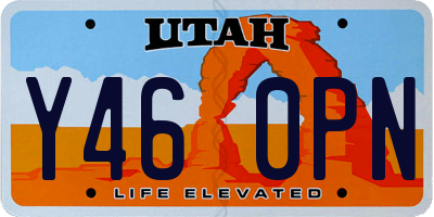 UT license plate Y460PN