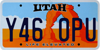 UT license plate Y460PU