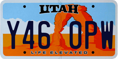 UT license plate Y460PW