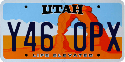 UT license plate Y460PX