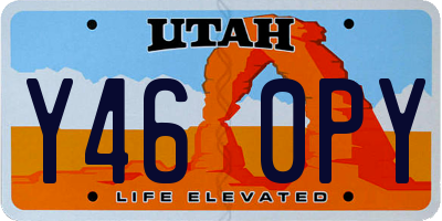 UT license plate Y460PY
