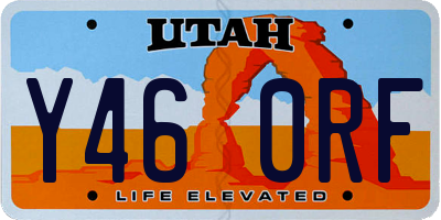 UT license plate Y460RF