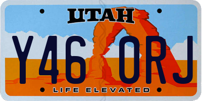 UT license plate Y460RJ