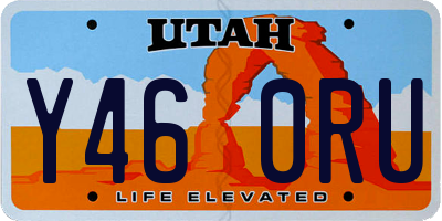 UT license plate Y460RU