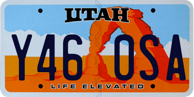 UT license plate Y460SA