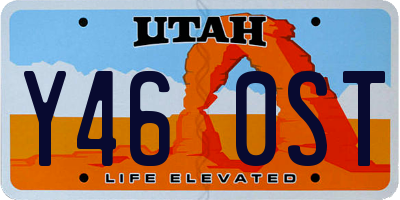 UT license plate Y460ST