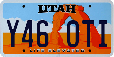 UT license plate Y460TI