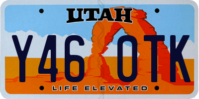UT license plate Y460TK