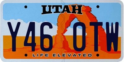 UT license plate Y460TW