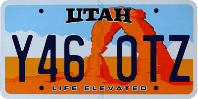 UT license plate Y460TZ