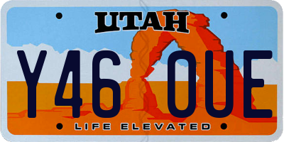 UT license plate Y460UE