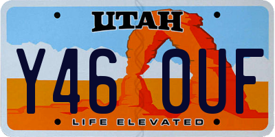 UT license plate Y460UF