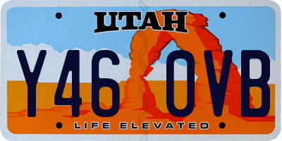 UT license plate Y460VB