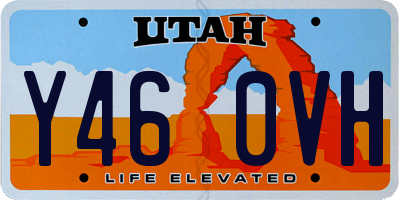 UT license plate Y460VH
