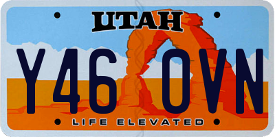 UT license plate Y460VN
