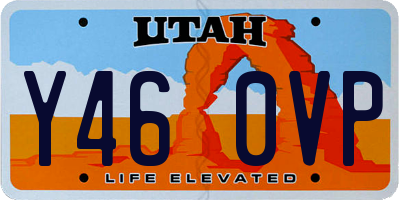 UT license plate Y460VP