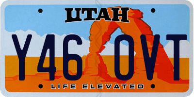 UT license plate Y460VT