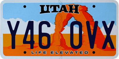 UT license plate Y460VX
