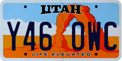 UT license plate Y460WC
