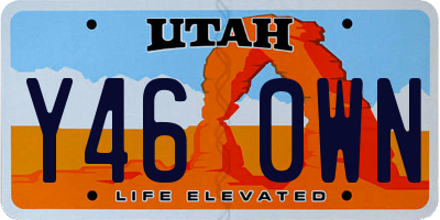 UT license plate Y460WN