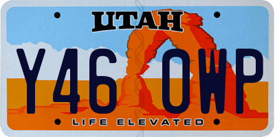 UT license plate Y460WP