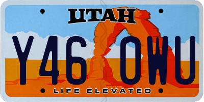 UT license plate Y460WU