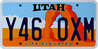 UT license plate Y460XM