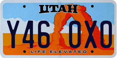 UT license plate Y460XO