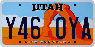 UT license plate Y460YA