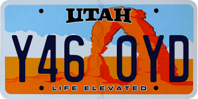 UT license plate Y460YD