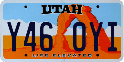 UT license plate Y460YI
