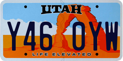 UT license plate Y460YW