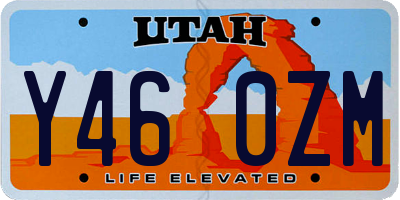 UT license plate Y460ZM
