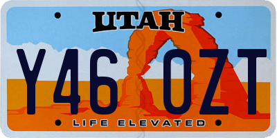 UT license plate Y460ZT