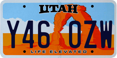 UT license plate Y460ZW